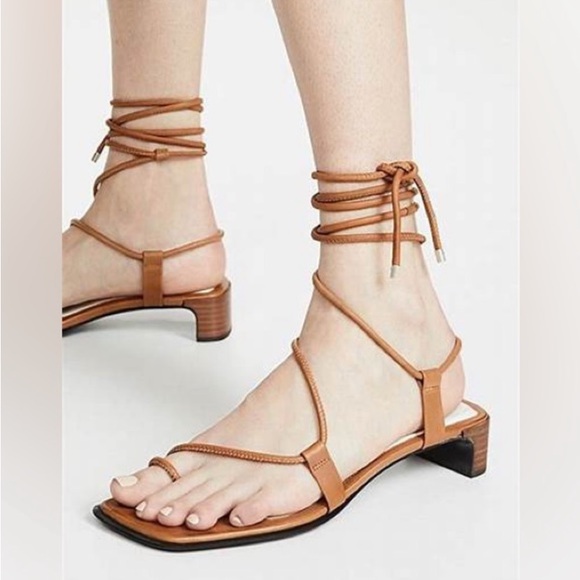 Rag & Bone Cindy Ankle Tie Sandal in Tan - Picture 7 of 14